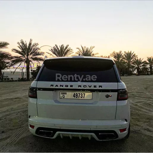 Range Rover Sport SVR Supercharged (White), 2019 for rent in Dubai