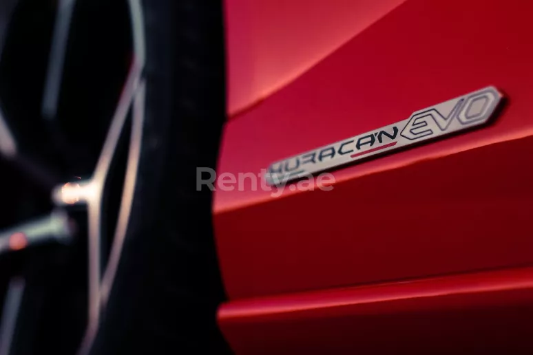 Dubai'de kiralık Lamborghini Evo (Kırmızı), 2020