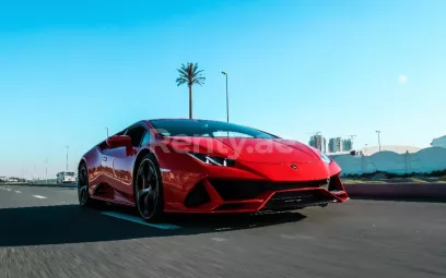 Dubai'de kiralık Lamborghini Evo (Kırmızı), 2020