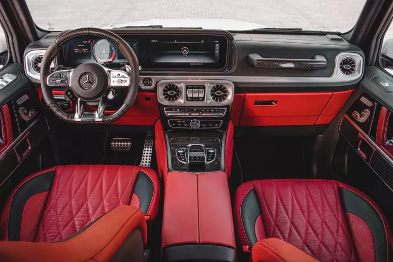 Mercedes G63 AMG (White), 2019 for rent in Abu Dhabi