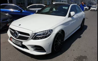 Mercedes C Class (White), 2020 for rent in Abu Dhabi