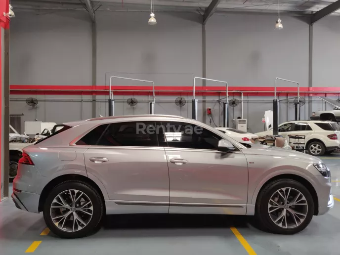 Audi Q8 (Silver), 2019 for rent in Dubai