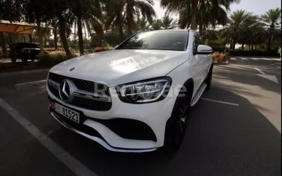 Mercedes GLC 200 (Pearl White), 2020 for rent in Abu Dhabi
