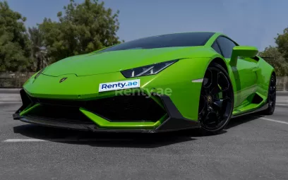 Lamborghini Huracan (Gr&uuml;n), 2019  zur Miete in Dubai