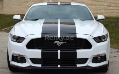 Ford Mustang Coupe (White), 2018 for rent in Dubai