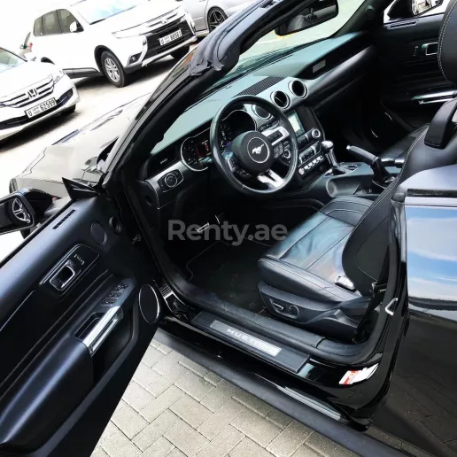 Ford Mustang Convertible (Black), 2019 for rent in Dubai
