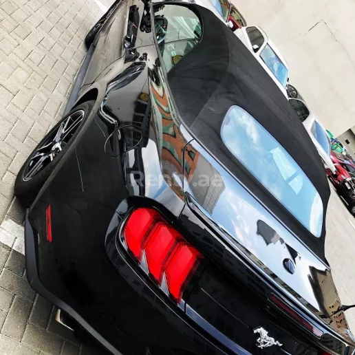 Ford Mustang Convertible (Black), 2019 for rent in Dubai