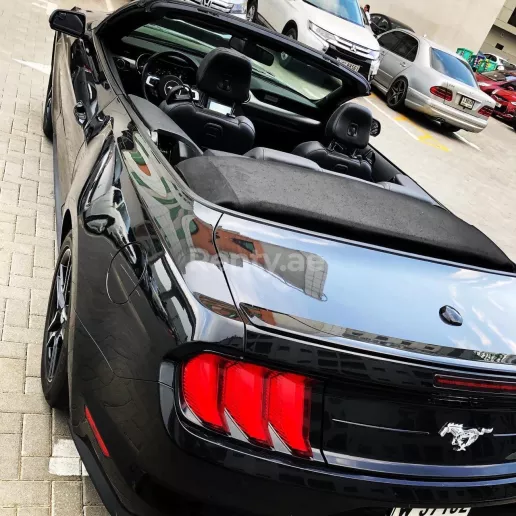 Ford Mustang Convertible (Black), 2019 for rent in Dubai