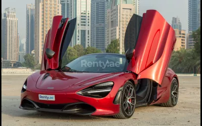 McLaren 720 S Spyder (Rot), 2020 zur Miete in Dubai
