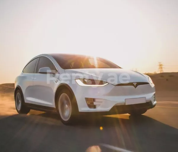 Tesla Model X (Blanc), 2018 &agrave; louer &agrave; Duba&iuml;