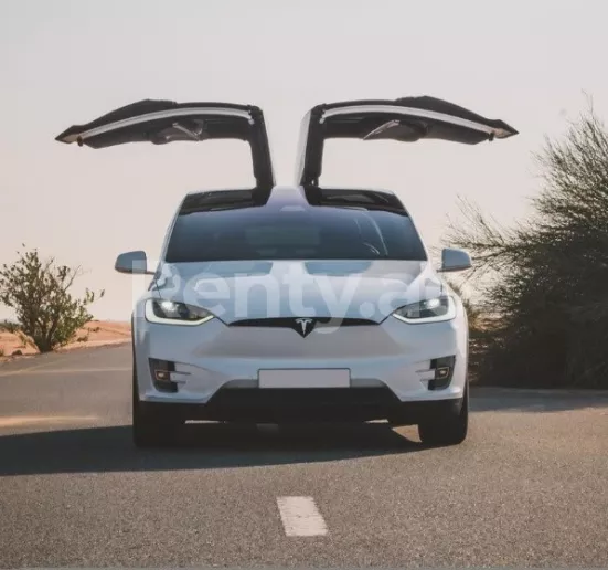 Tesla Model X (Blanc), 2018 &agrave; louer &agrave; Duba&iuml;