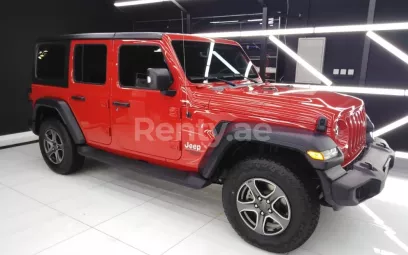 Jeep Wrangler (Rouge), 2018 &agrave; louer &agrave; Duba&iuml;