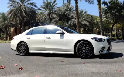 Mercedes S Class (White), 2021 for rent in Dubai
