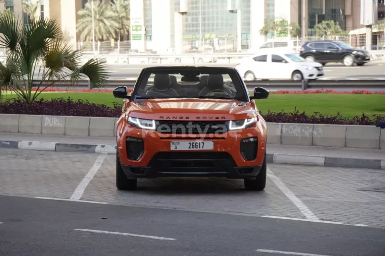 Range Rover Evoque (Orange), 2018 for rent in Sharjah