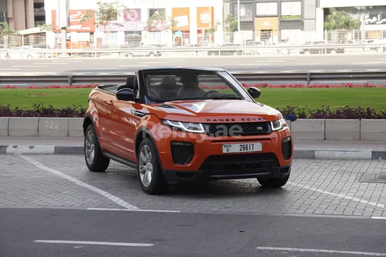 Range Rover Evoque (Orange), 2018 for rent in Sharjah