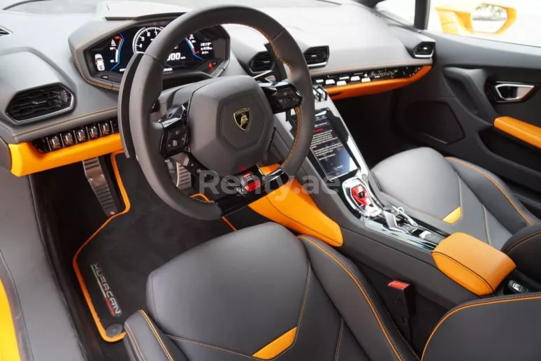 Lamborghini Huracan Evo (Orange), 2019 for rent in Dubai