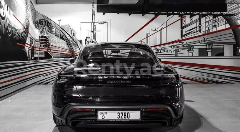 Porsche Taycan Turbo (Black), 2021 for rent in Dubai