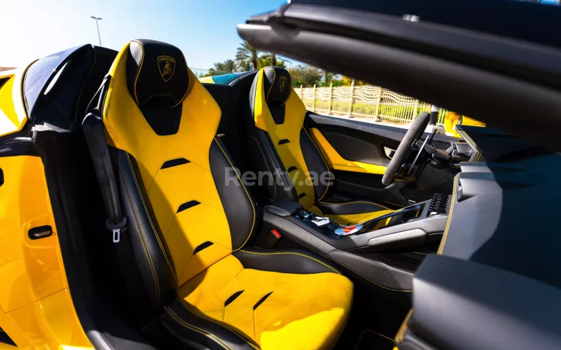 Dubai'de kiralık Lamborghini Evo Spyder (Sarı), 2021