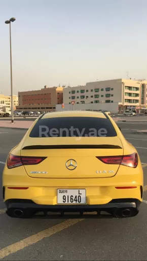 Mercedes CLA 35AMG (Yellow), 2021 for rent in Dubai