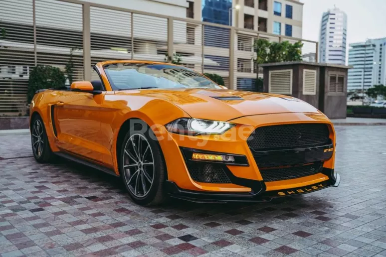 Ford Mustang VT4 (Orange), 2020 for rent in Dubai