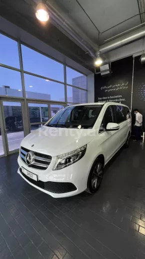 Mercedes V Class Avantgarde (White), 2021 for rent in Dubai