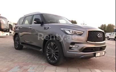 Infiniti QX 80 (Темно-серый), 2021 для аренды в Дубай