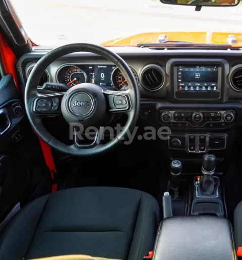 Jeep Wrangler (Orange), 2018 for rent in Dubai