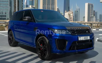 Range Rover Sport SVR (Blue), 2021 for rent in Dubai