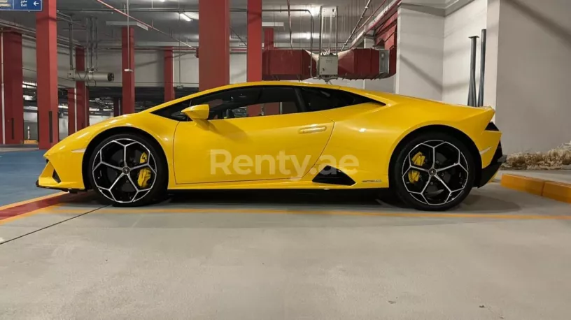 Lamborghini Evo (Yellow), 2021 for rent in Dubai