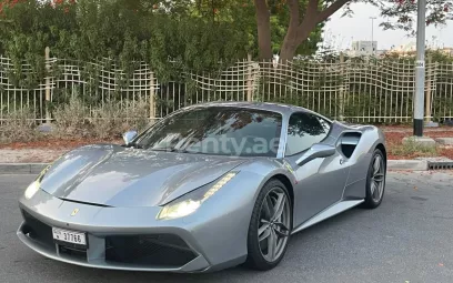 Ferrari 488 GTB (Grey), 2018 for rent in Dubai