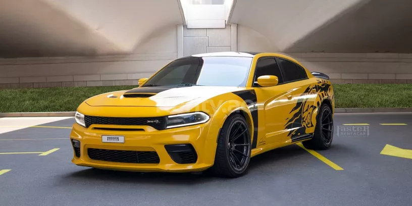 Dodge Charger (Yellow), 2018 for rent in Dubai