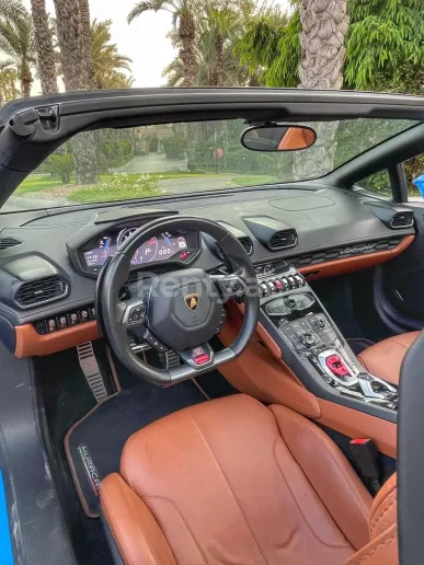 Lamborghini Huracan Spyder (Blue), 2018 for rent in Dubai
