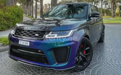 Range Rover Sport SVR (Blue), 2020 for rent in Dubai