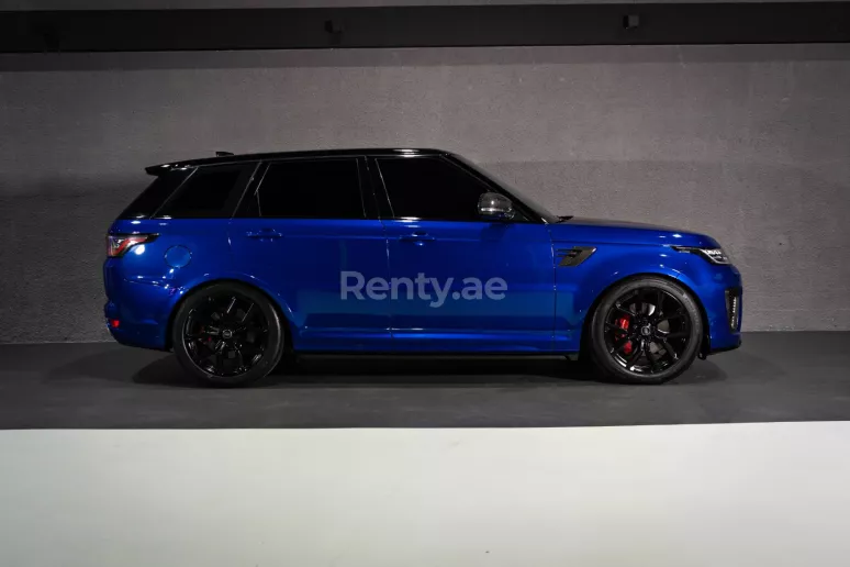 Range Rover Sport SVR (Bleue), 2018 &agrave; louer &agrave; Duba&iuml;