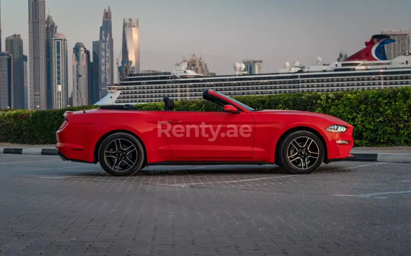 Ford Mustang Cabrio (Red), 2019 for rent in Dubai