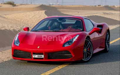 在迪拜 租 法拉利 488 Spider (红色), 2020