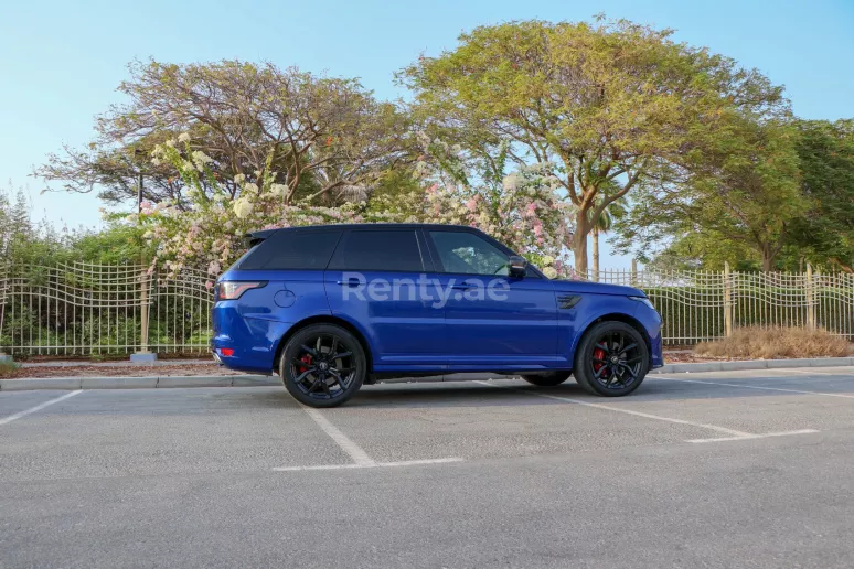 Range Rover Sport SVR (Bleue), 2021 &agrave; louer &agrave; Duba&iuml;