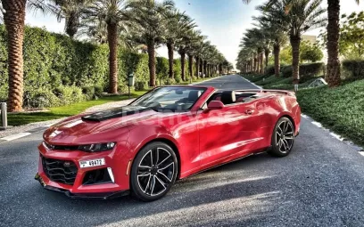Chevrolet Camaro (rojo), 2018 para alquiler en Dub&aacute;i