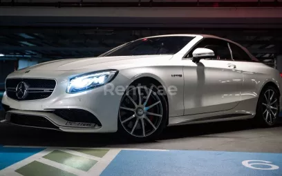 Mercedes S63 (Белый), 2018 для аренды в Дубай