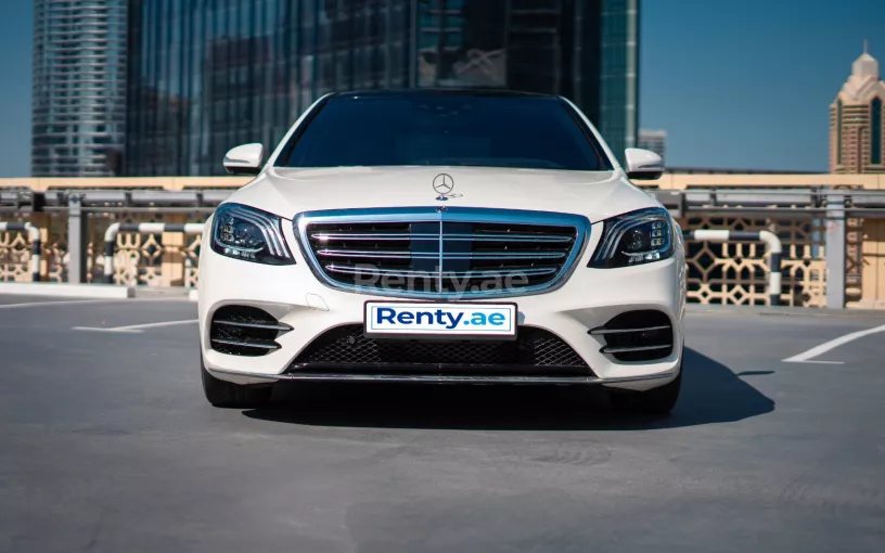 Mercedes S500 (White), 2019 for rent in Dubai