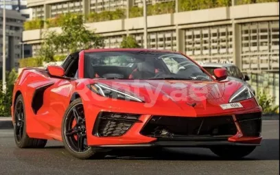 Chevrolet Corvette (Красный), 2022 для аренды в Дубай