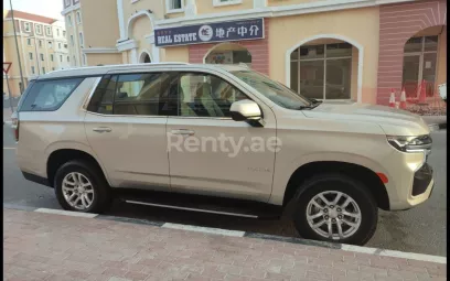 Chevrolet Tahoe (Beige), 2021 for rent in Dubai