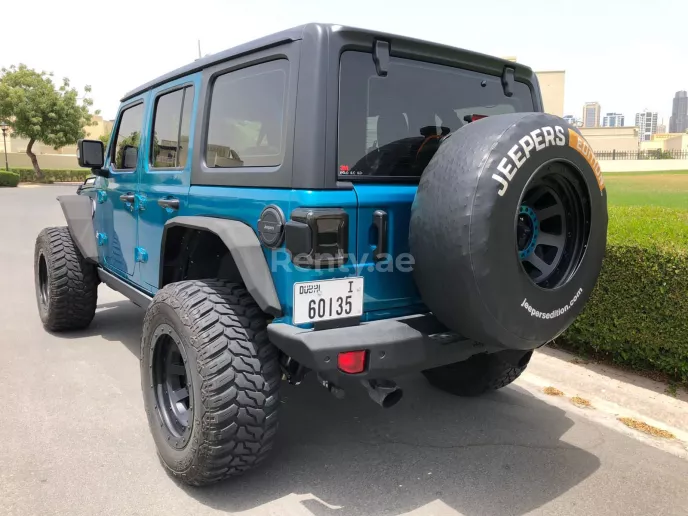 Jeep Wrangler (Blue), 2020 for rent in Dubai