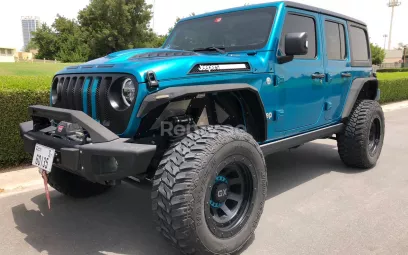 Jeep Wrangler (Blue), 2020 for rent in Dubai