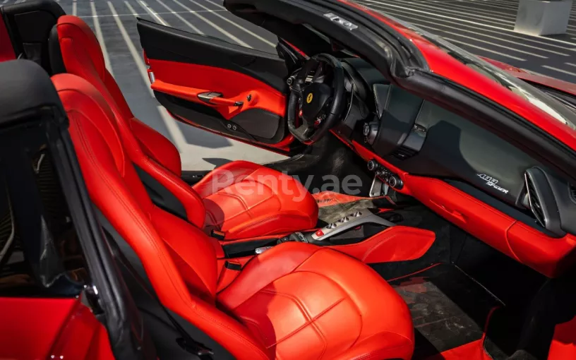 Ferrari 488 Spyder (Red), 2021 for rent in Abu Dhabi
