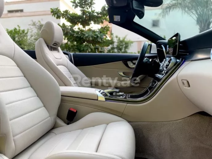 Mercedes C300 cabrio (White), 2021 for rent in Abu Dhabi