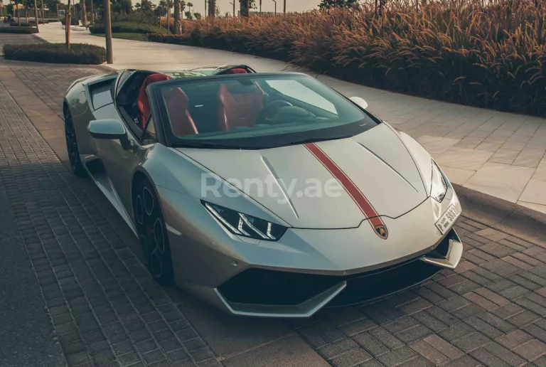 إيجار لامبورغيني هوراكان سبايدر LP-610 (فضة), 2017 في دبي
