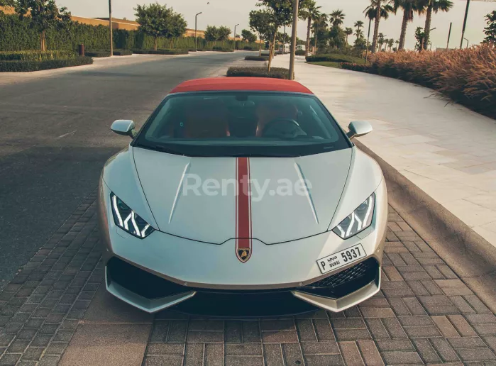 إيجار لامبورغيني هوراكان سبايدر LP-610 (فضة), 2017 في دبي