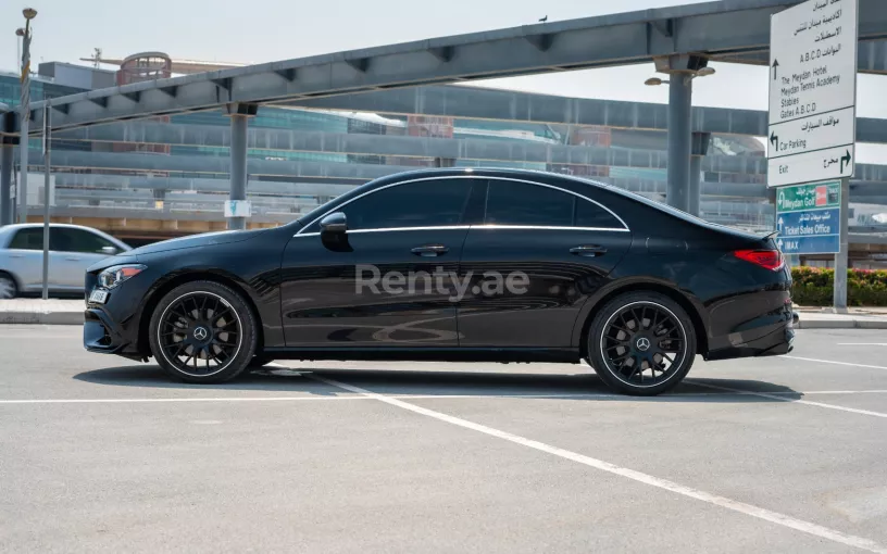 Mercedes CLA250 with 45kit (Black), 2021 for rent in Abu Dhabi