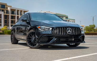 Mercedes CLA250 with 45kit (Black), 2021 for rent in Abu Dhabi